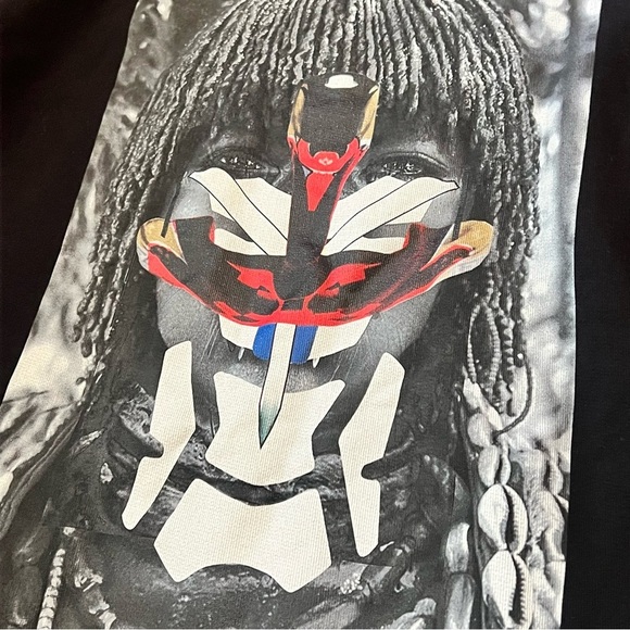 GIVENCHY Riccardo Tisci tribal girl graphic print cotton crew sweater XS - Picture 3 of 10